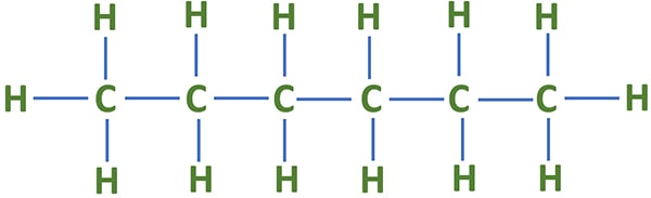 hexane C6H14 lewis structure